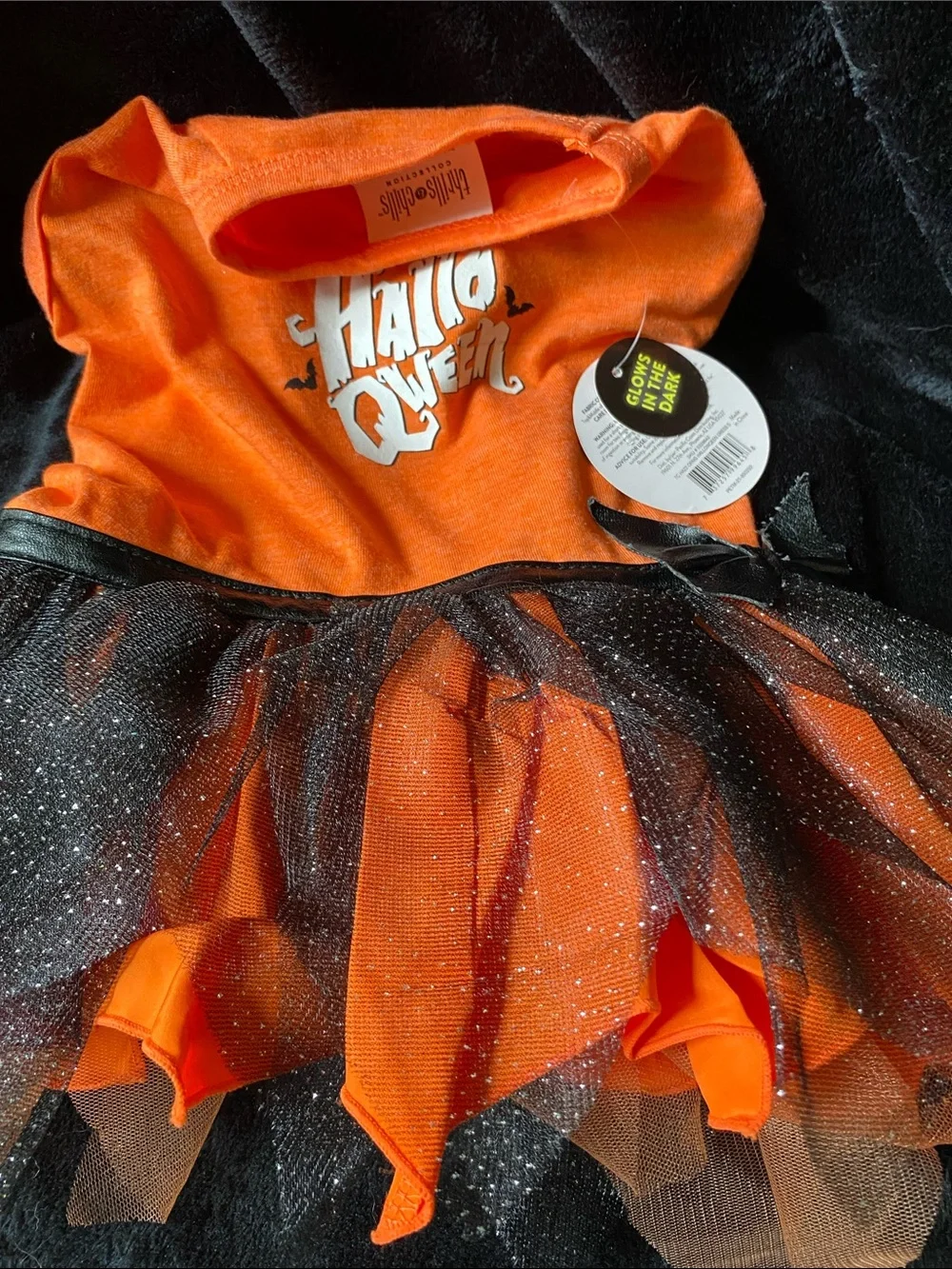 Two Doggie Costumes:  Halloween Qween - small and Rock Star - medium